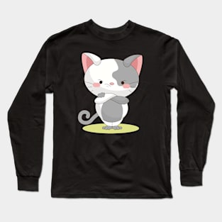 funny cats angry so cute Long Sleeve T-Shirt